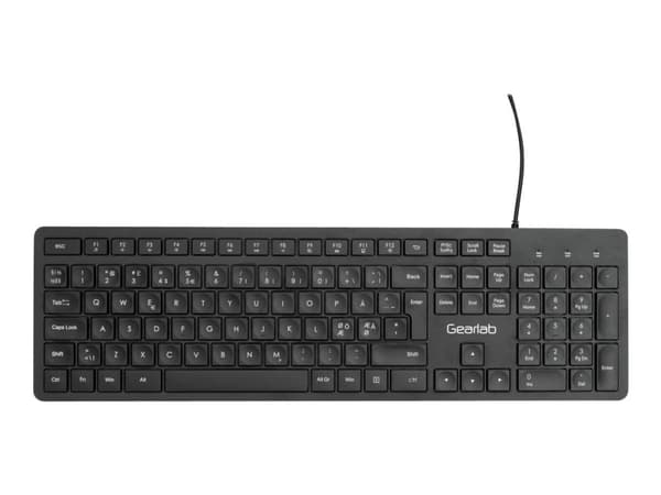 Gearlab GLB211102, Täysikokoinen (100 %), Langallinen, USB, Kalvokytkin, QWERTY, Musta