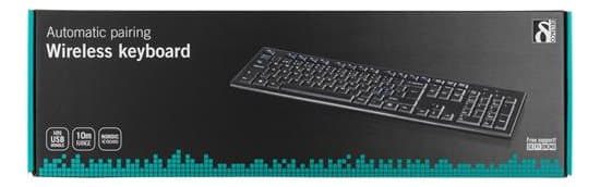Wireless keyboard 105 keys USB receiver 10m range UK layout