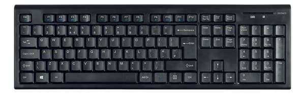 Wireless keyboard 105 keys USB receiver 10m range UK layout