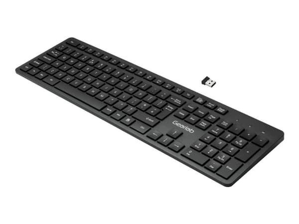 eSTUFF G220 - Tangentbord - trådlös - 2.4 GHz - QWERTY - brittisk - svart