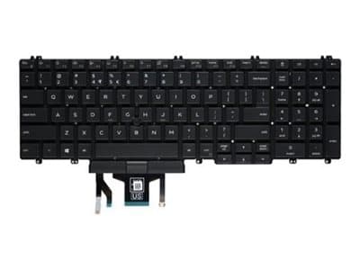 Dell - Ersättningstangentbord och -siffersats för bärbar dator - bakgrundsbelyst - QWERTY - internationell engelska - för Latitude 5510, 5511; Precis