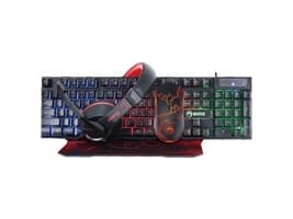 Marvo CM409-UK, Kabel, USB, Membrantangentbrytare, QWERTY, RGB LED, Svart