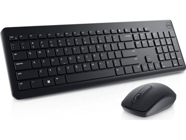 Dell Wireless Keyboard and Mouse KM3322W - Sats med tangentbord och mus - trådlös - 2.4 GHz - QWERTY - estnisk - svart