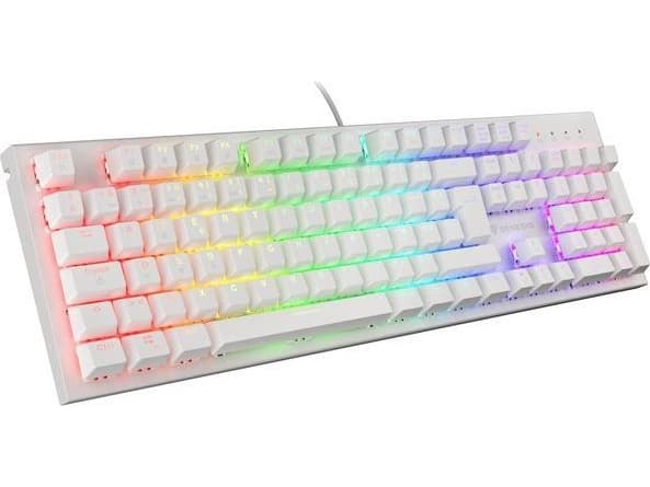 Genesis Keyboard GAMING KEYBOARD GENESIS THOR 303 WHITE FR RGB LIGHTING MECHANICAL BROWN SWITCH
