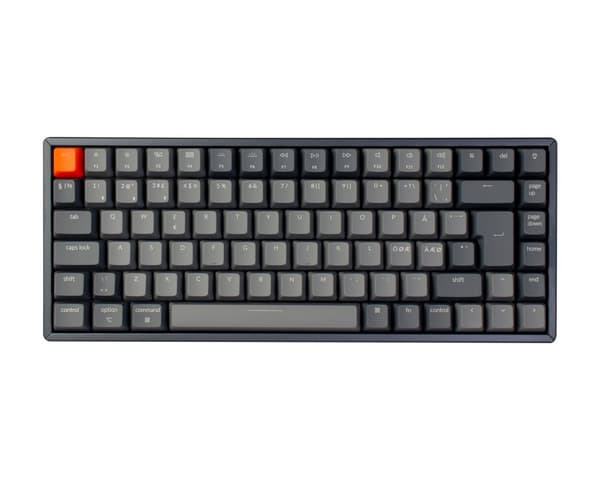 K2 V2 RGB Trådløs Hotswap Aluminium Tastatur [Gateron Red]