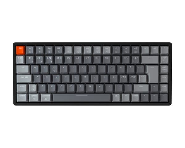 K2 V2 White LED Trådløs Tastatur [Gateron Blue]