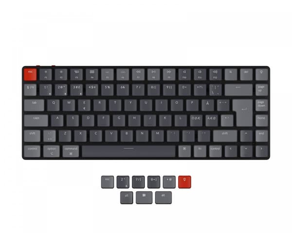 K3 V2 RGB Low Profile Hotswap Trådløs Tastatur [Keychron Optical Brown]