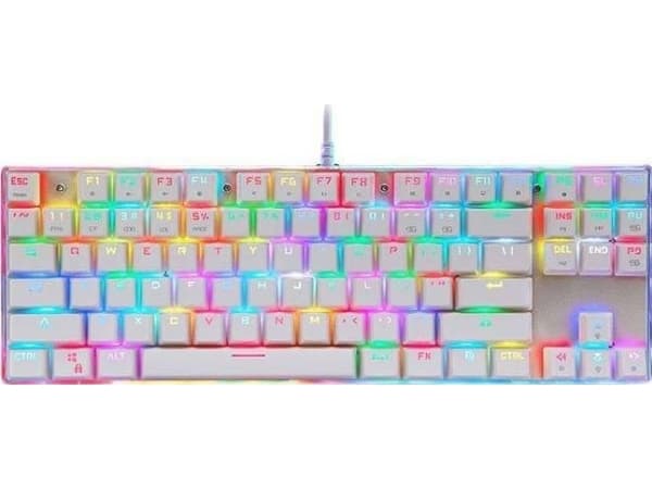 MOTOSPEED K87S mekaniskt tangentbord med RGB-bakgrundsbelysning (US, röd brytare)