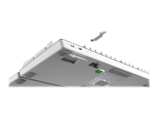 Razer Pro Type Ultra - Tastatur - bakgrunnsbelyst - trådløs - USB-C, Bluetooth, 2.4 GHz - QWERTY - USA - tastsvitsj: Razer Yellow