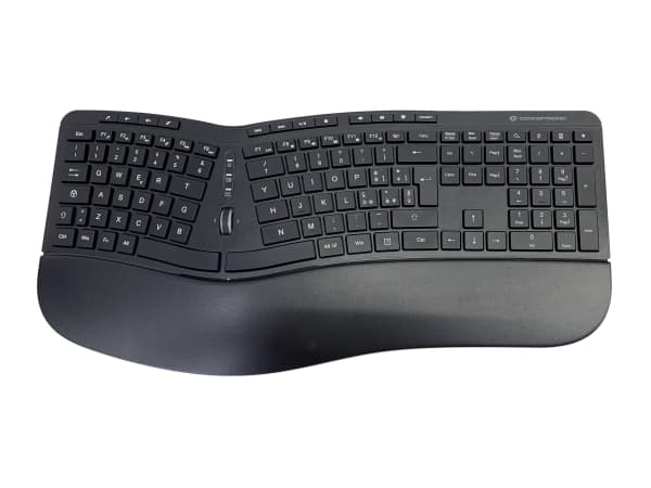 Conceptronic ORAZIO02IT, Täysikokoinen (100 %), Langaton RF, QWERTY, Musta, Sisältää hiiren