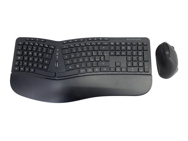 Conceptronic ORAZIO02IT, Täysikokoinen (100 %), Langaton RF, QWERTY, Musta, Sisältää hiiren musta