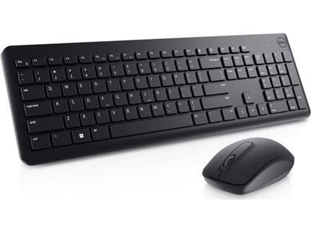 Dell Wireless Keyboard and Mouse KM3322W - Sats med tangentbord och mus - trådlös - 2.4 GHz - QWERTY - ryska - svart