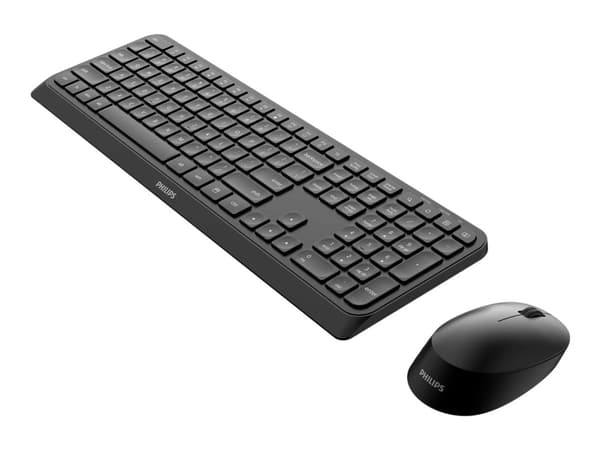 Philips 3000 series SPT6307B - Sats med tangentbord och mus - trådlös - 2.4 GHz - QWERTY Svart