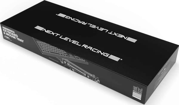Next Level Racing Elite tastatur og musebrett - Hylle for tastatur og mus - enkel design i svart - laget av robust aluminium og karbonstål - tilbyr v