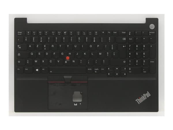 Primax - Ersättningstangentbord för bärbar dator - med Trackpoint - bakgrundsbelyst - AZERTY - fransk - svart - FRU - med övre skydd - för ThinkPad E