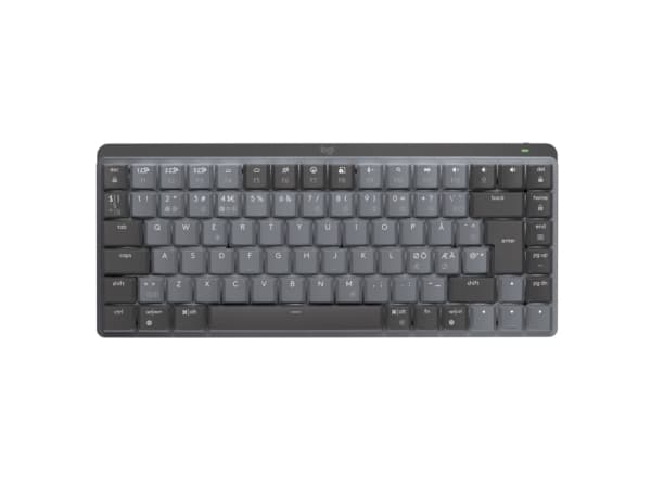 Logitech MX Keys Mechanical Mini - Tastatur - bagbelyst - Bluetooth, 2,4 GHz - Pan Nordic - smakkontakt: GL Linear - Grafit