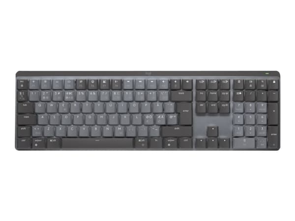 Logitech MX Keys Mechanical - Tastatur - bagbelyst - Bluetooth, 2,4 GHz - Pan Nordic - smakskontakt: GL Clicky - Grafit
