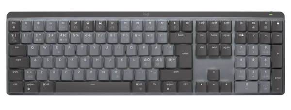 Logitech MX Keys Mechanical - Tastatur - bagbelyst - Bluetooth, 2,4 GHz - Pan Nordic - smakskontakt: GL Clicky - Grafit
