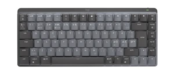 Logitech MX Keys Mechanical Mini - Tastatur - bagbelyst - Bluetooth, 2,4 GHz - Pan Nordic - smakkontakt: GL Taktil - Grafit
