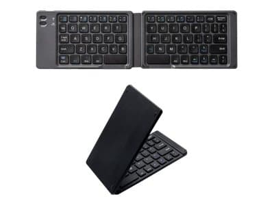 TECHly - Tangentbord - foldbar, för surfplatta och smartphone - trådlös - Bluetooth 3.0, USB - QWERTY - amerikansk - svart