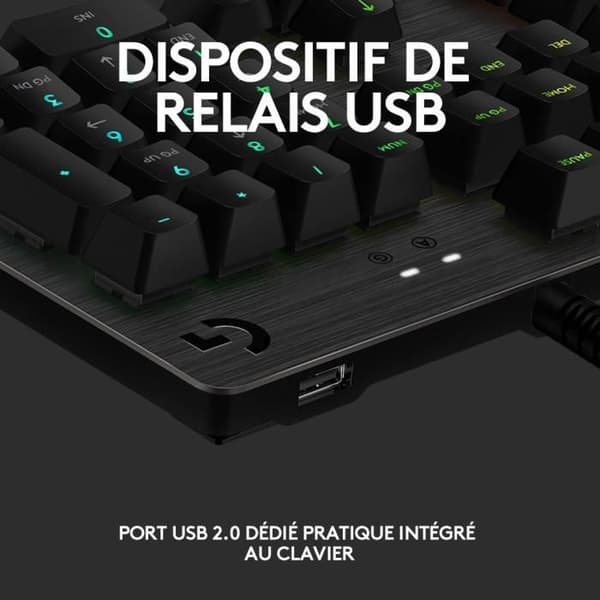 Logitech G - Gaming Tangentbord - G513 Mekanisk - LIGHTSYNC RGB med GX Brown switchar - Kol