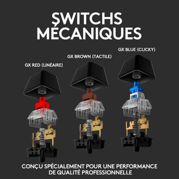 Logitech G - Gaming Tangentbord - G513 Mekanisk - LIGHTSYNC RGB med GX Brown switchar - Kol