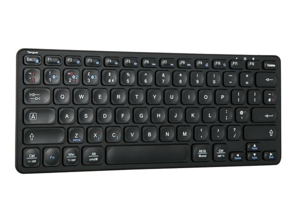 Targus - Näppäimistö - kompakt, multi-enhed, antimikrobiel - trådløs - Bluetooth 5.1 - QWERTY - UK - sort - B2B