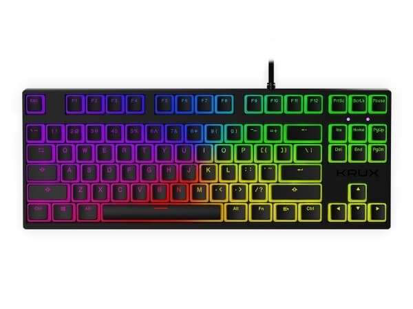 KRUX Atax PRO RGB, Kabel, USB, Mekaniska tangentbrytare, QWERTY, RGB LED, Svart Svart