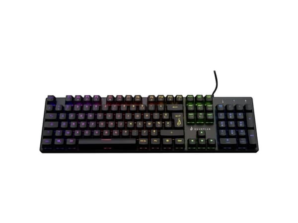 SureFire KingPin M2 Mechanical Gaming RGB Keyboard AZERTY Fr Sort, Metallisk