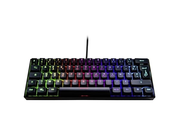SureFire KingPin M1 60% Mechanical Gaming RGB Keyboard AZER Svart