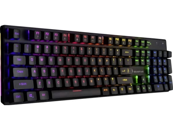 SureFire KingPin M2, multimedia gaming keyboard, RGB US, gaming, wired (USB), black, mechanical