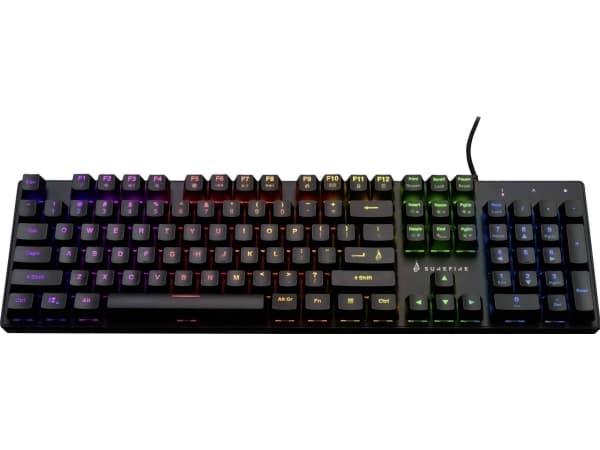 SureFire KingPin M2, multimedia gaming keyboard, RGB US, gaming, wired (USB), black, mechanical