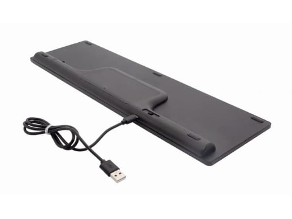Gembird Backlight Pro Business Slim wireless desktop set - Sats med tangentbord och mus - backlit - trådlös - 2.4 GHz - QWERTY - amerikansk - svart -