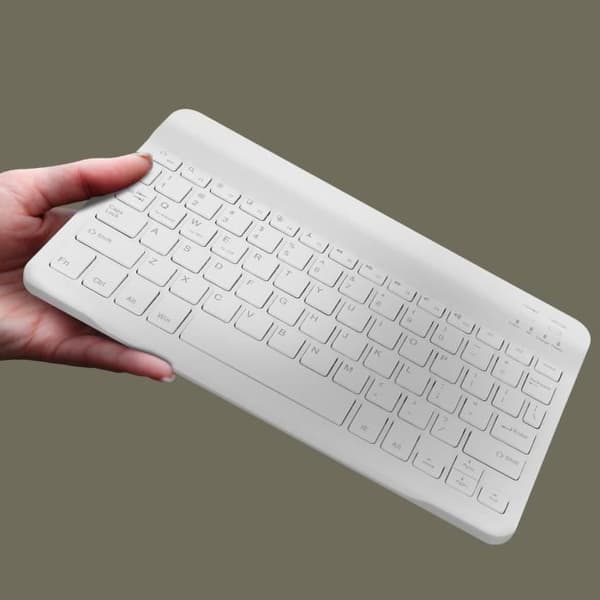 AVIZAR Bluetooth-tangentbord för Samsung Galaxy Tab S7 Plus 12.4 - QWERTY Support Cover - Gul