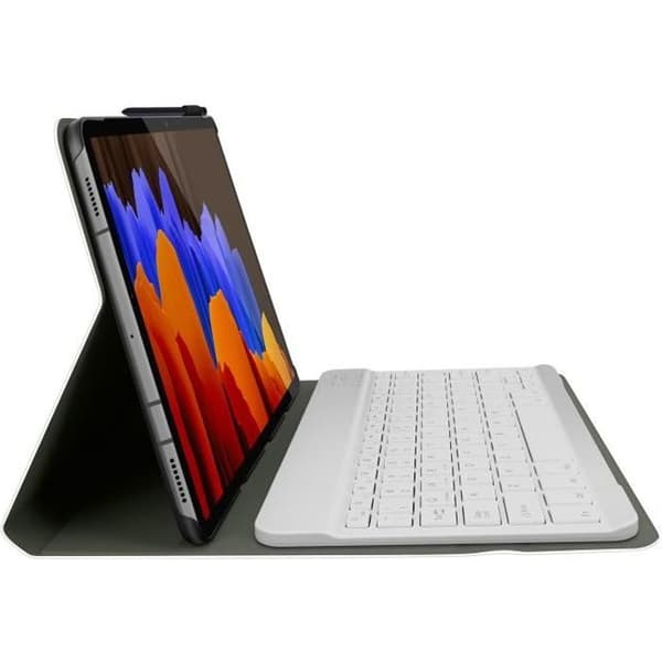 AVIZAR Bluetooth-tangentbord för Samsung Galaxy Tab S7 Plus 12.4 - QWERTY Support Cover - Gul