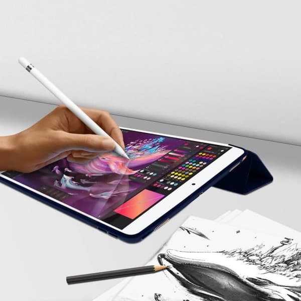 Cover iPad Air 2019 och iPad Pro 10.5 Trifold video-/tangentbordsstativ midnattsblå