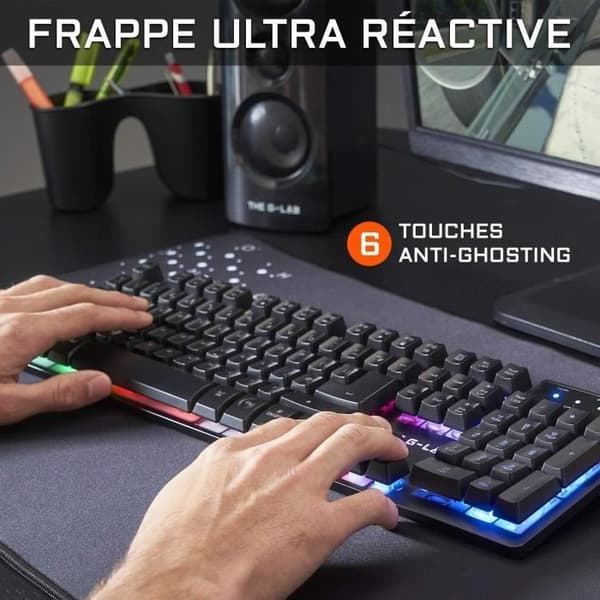 2 i 1 Gamer Pack - The G-Lab - COMBO KRYPTON - Kabelansluten mus - Kabelanslutet tangentbord