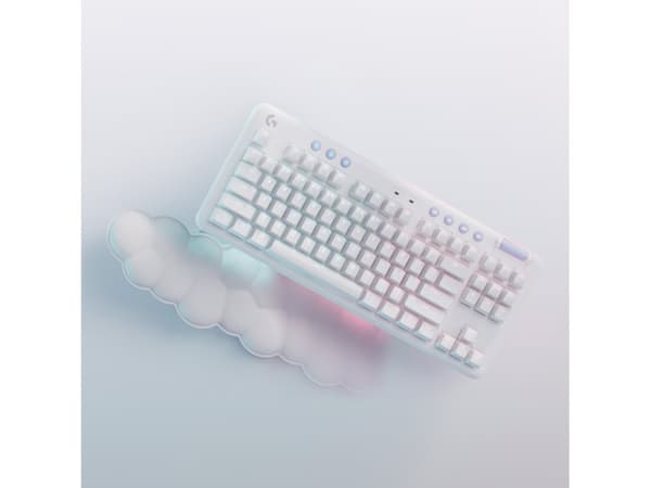 Logitech G715 - Näppäimistö - tenkeyless - taustavalaistu - Bluetooth, LIGHTSPEED - asettelu: pohjoismainen - näppäinkosketin: Lineaarinen - valkoine