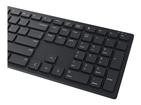Dell Pro KM5221W - Tastatur- og mussett - trådløs - 2.4 GHz - QWERTY - Spansk - svart