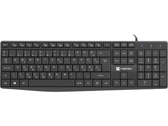 Keyboard Natec KEYBOARD NATEC NAUTILUS HU SLIM BLACK