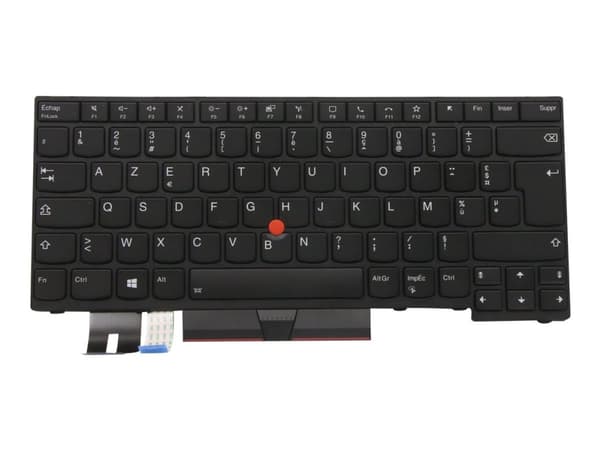 Primax - Ersättningstangentbord för bärbar dator - med Trackpoint, UltraNav - bakgrundsbelyst - AZERTY - fransk - svart - FRU - för ThinkPad T14 Gen
