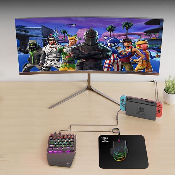 SPIRIT OF GAMER – XPERT G700 – Mekaniskt tangentbord RGB-omvandlare + 3200 DPI-mus för PS4, XBOX ONE, SWITCH och PC-konsoler