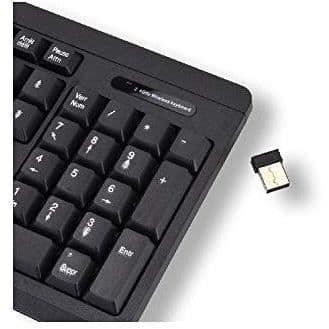 MCL SAMAR Tangentbord - Trådlös anslutning - USB-gränssnitt - Franska - RF - Windows - Svart