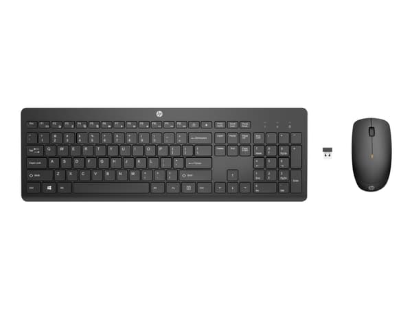 HP 650 - Sats med tangentbord och mus - trådlös - 2.4 GHz - svart - för Laptop 15-dw1025nk; Pavilion Plus Laptop 14-eh0660nd