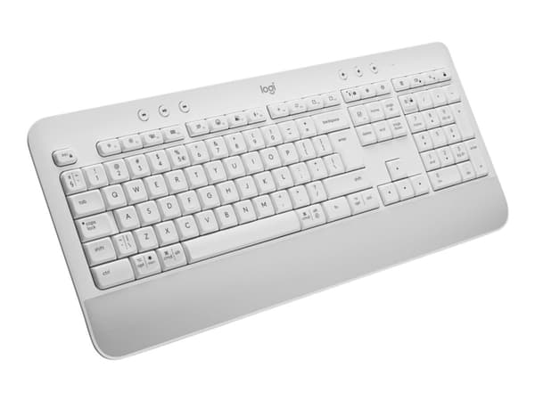 Logitech Signature K650, Täysikokoinen (100 %), Bluetooth, Kalvokytkin, QWERTY, Valkoinen