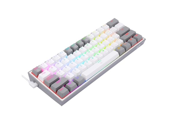 REDRAGON K617-RGB Fizz RGB White/Grey, Ledningsført, USB, Mekanisk, Sort