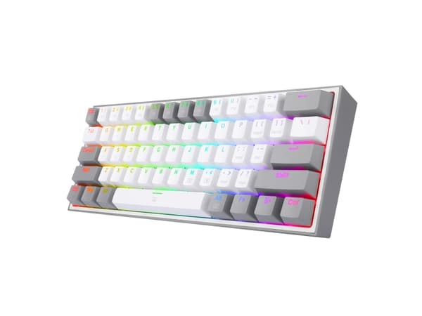 REDRAGON K617-RGB Fizz RGB White/Grey, Ledningsført, USB, Mekanisk, Sort