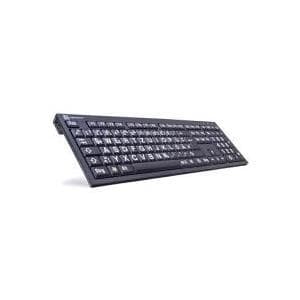 LogicKeyboard XL Print PC Slim Line NERO Tastatur USB Tysk Hvid