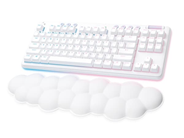 Logitech G G715 - Tastatur - uten nummertastatur - bakgrunnsbelyst - trådløs - Bluetooth, 2.4 GHz - QWERTY - Storbritannia - tastsvitsj: Tactile - hv
