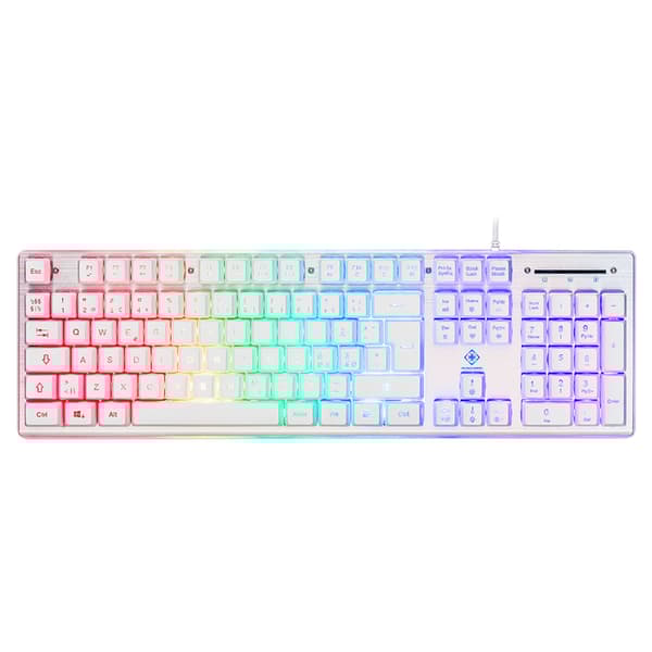 Deltaco Gaming RGB-tastatur - hvid